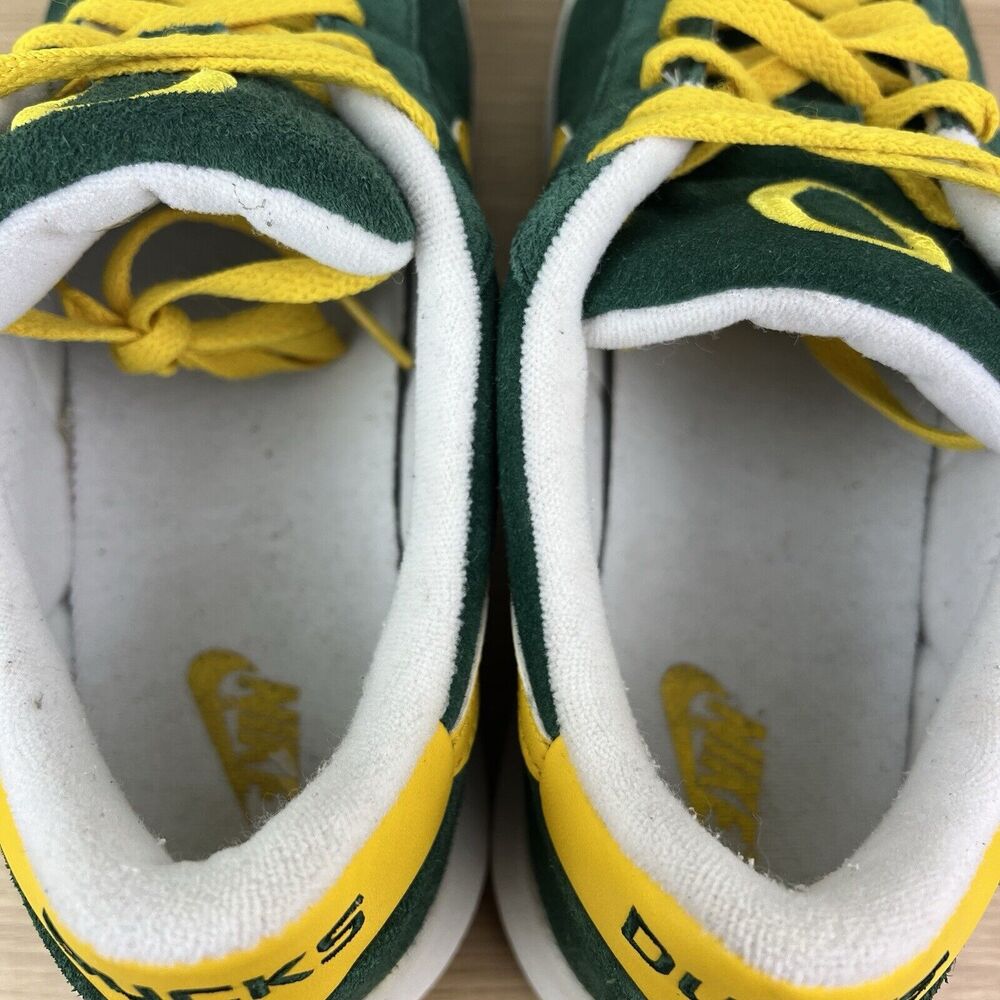 Y2K Nike Bruin Max Oregon Ducks Nike ID Suede Green Gold Men’s Size 12 - Picture 8 of 10